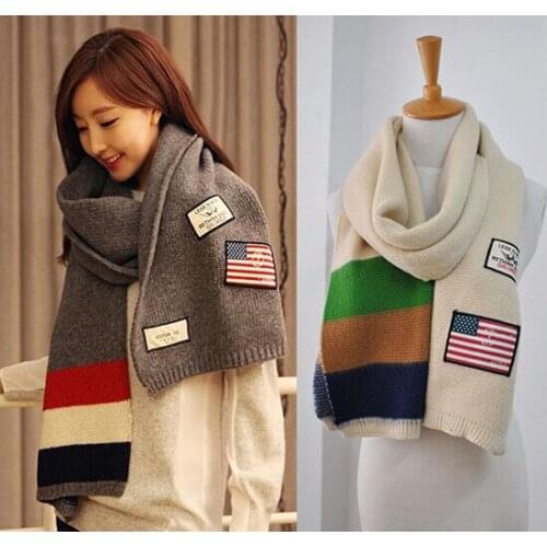 Fashion Womans Scarf 170*35cm Cotton American Style Hijab Winter Warmer Luxury Womens College Pashminas Shawl Wraps Scarves