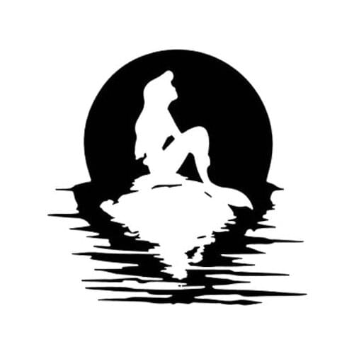 LLY-1145 Homesick Lonely Mermaid Girl modeling Car Sticker PVC Fantastic Fashion Style Decal Body Decoration Waterproof Decals