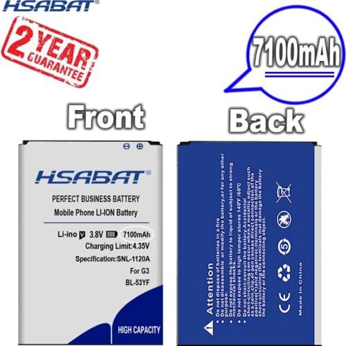 New Arrival [ HSABAT ] 6600mAh BL-53YH Replacement Battery for LG G3 D858 D855 D857 D859 D850 F400 F460 F470 D830 D851 VS985