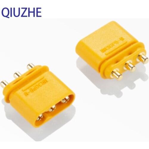 5PCS Amass MR30PB Gold-Plated Connector Male Female Plug Circuit Board For RC Lithium Battery Aircraft Drone Vehicle Ship Parts