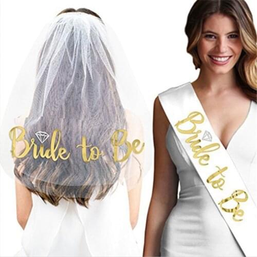 Bachelorette Party Supplies Veil Bride To Be Hen Night Party Wedding Decorations Wedding Bridal Shower Party Supplies Favor-S