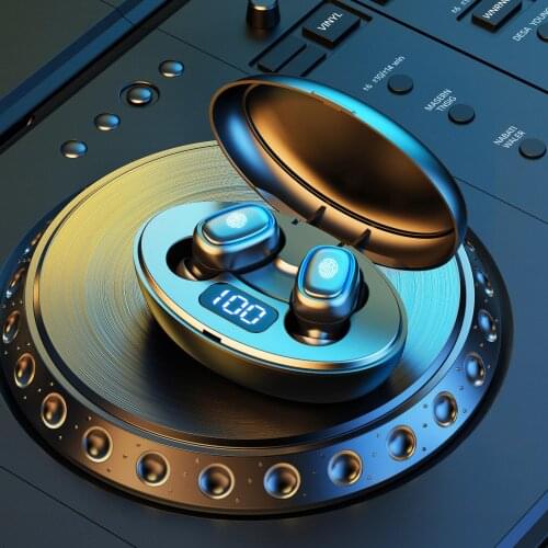 Touch Control TWS Bluetooth 5.0 Wireless Headset Earphone Waterproof Sport Headphone Noise Reduction with LED Digital Display