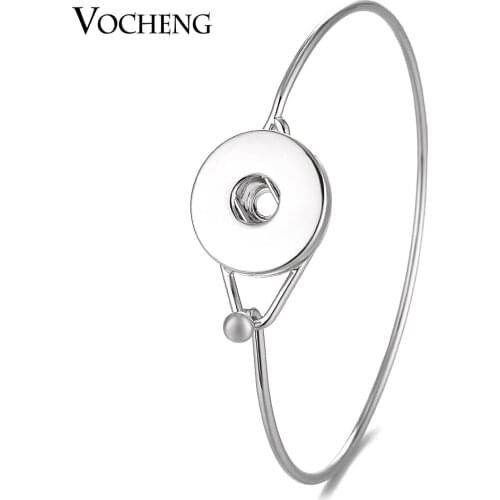 Vocheng Snap Charms Button Bangle for Women 18mm Interchangeable Jewelry NN-571