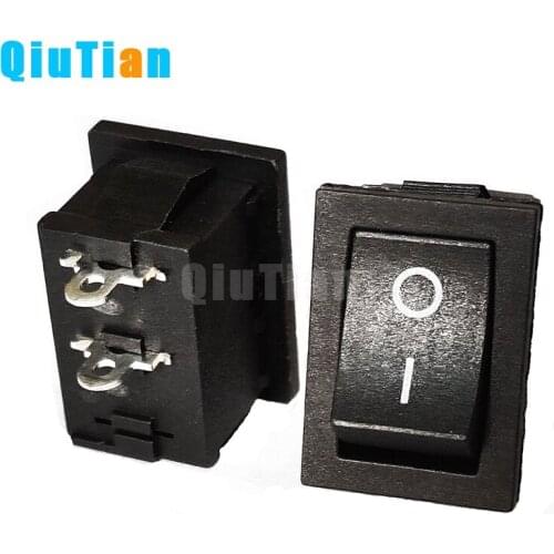 Switch ON-OFF KCD1 15*21mm 2pin Ship Type Switch 6A 250V 10A 125V 15X21 black New KCD1-101 small PINS boat Rocker power Switch