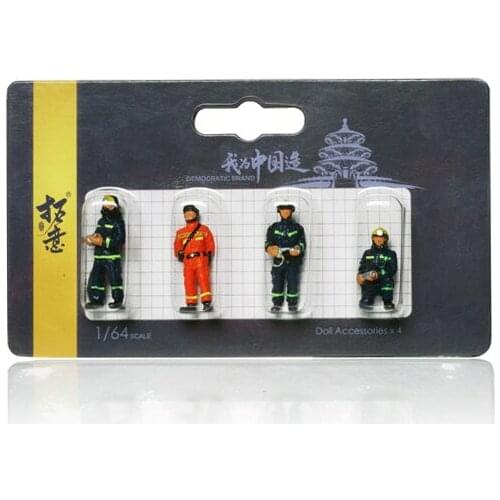 XCARTOYS dolls 1:64 China Fireman Puppet Rescue Fire Brigade figures