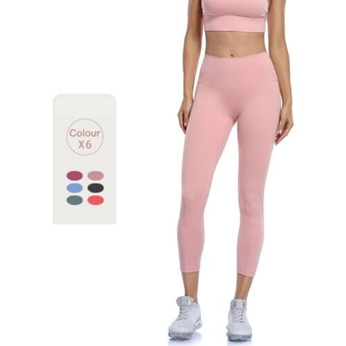 Lulu Yoga Pants Women Non-marking Yoga Clothes Sport Leggings For Fitness High-waist Hip-lifting Elastic Quick-drying Running