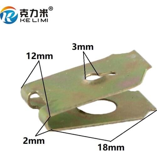 100 Pcs Spires Screw Fixed Fastener Clip Bronze Tone Spring U-Type Gasket Metal Fastener