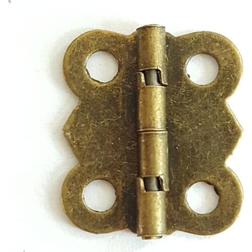 150pcs 16*20mm 90 Degrees Antique Bronze Hinge Archaize Butterfly Hinges Cabinet Hardware Wooden Box Case Decoration Accessories