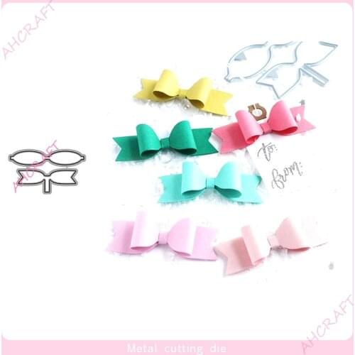2021 New Mini Bow Metal Cutting Dies DIY Scrapbooking Embossing Paper Photo Frame Stamps Craft Template Mould Stencils
