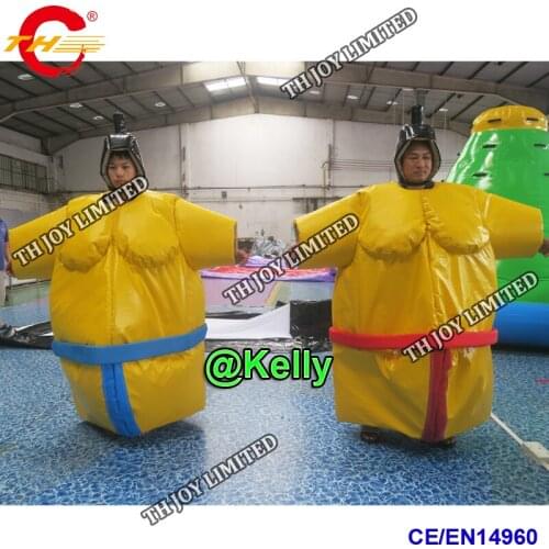 Free door shipping Kids sumo wrestling suit for sale, inflatable wrestler dress outfit, Sumo Wrestling Inflatable Sports Games