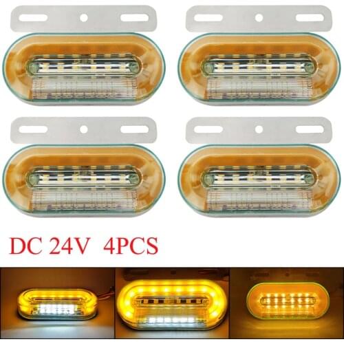 24V LED Car Truck Side Marker Lights Car External Lights Signal Indicator Lamp Warning Tail Light 3 Modes Trailer Lorry