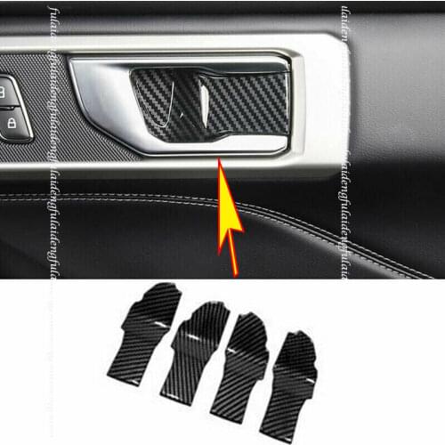 For Ford Explorer 2020-2021 Carbon Fiber Look Interior Door Bowl Moulding Cover Trim Car modification Auto parts