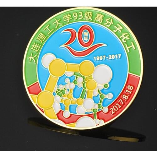 Hot Sale gold Color Coin New Style enamel coins New Design Die Cast Metal Coin