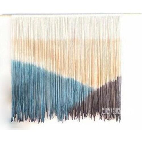90*90cm Bohemia Style Hand-knit Tassel Tapestry for Art Space Living Room Bedroom Sofa Background Home Backdrop Wall Craft