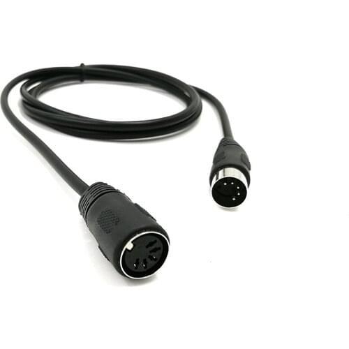 Midi keyboard cable 5 pin male to 5 core female card electronic piano electric piano guitar instrument connected computer