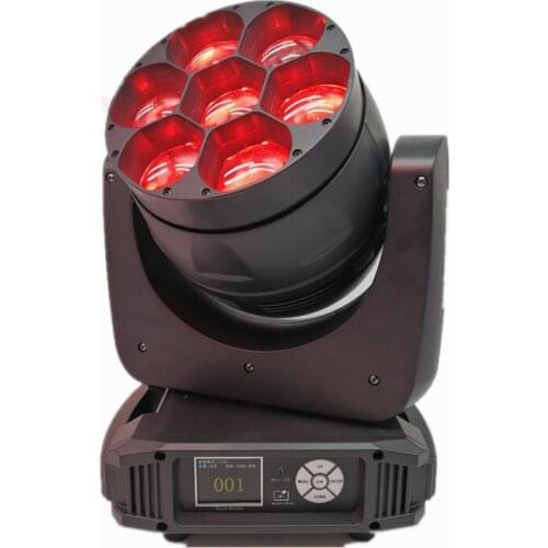 China stage lights manufacturer powerful 7x40W led zoom moving head wash light mini rgbw led bee eye disco lighting for party