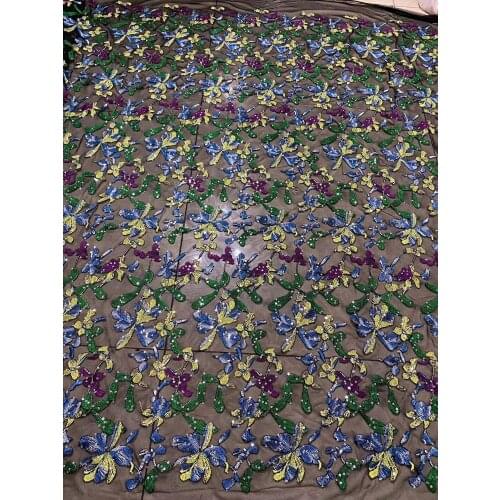 Good looking SYJ-30886 french net lace fashionable flower french style net fabric for party