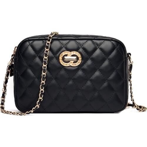 Fashion Diamond Lattice Design Women Shoulder Bag High Quality Durable Soft PU Leather Small Handbag Casual Female Messenger Bag