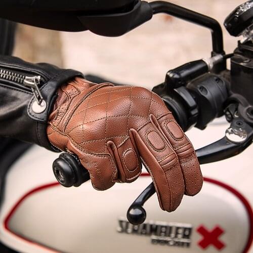 SFK2021 new motorcycle gloves racing riding protective gloves /real leather resistant summer breathable gloves touch screen