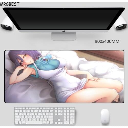 MRGBEST In Stock Anime Mouse Pad Big Size Sexy Girl Non-slip Softy Rubber with Locked Edge Printed Gamer Mouse-pad for Player
