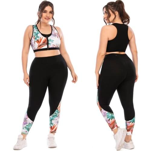 New Women Sportswear Yoga Suit Sportsuits Gym Sport Running Sets Plus Size For Female Big Large Tracksuit Tacking Wear