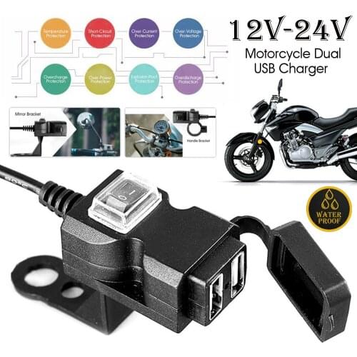 Portable Motorcycle Charger New Electric Motorcycle Usb Mobile Phone Charger 12-24v