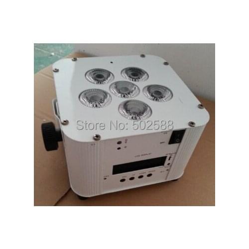 Wholesale NEW 6*6in1 RGBWA+UV remote/wifi control battery powered wireless dmx led stage flat par light 8pcs/fly case