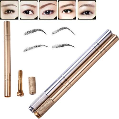 Microblading Pen Tattoo Machine Permanent Makeup Eyebrow Tattoo Manual Pen 2021 Handmade Tattoo Art Eyebrow Body Tools