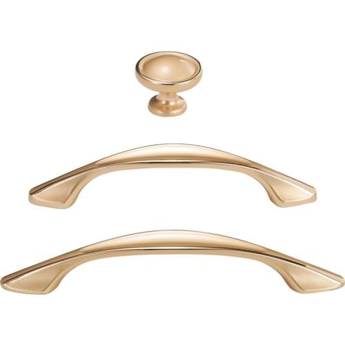 Cabinet handle light luxury zinc alloy simple European wardrobe kitchen cabinet door handle modern bronze drawer handle