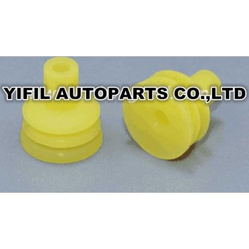 50/100/200/500pcs/lot Cable Cavity Plug Yellow Connector Hollow Rubber Seal Replacement of TE 347713-1
