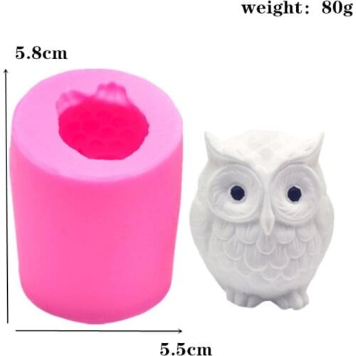 3D owl candle making silicone mould