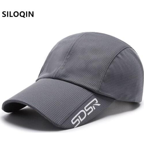 SILOQIN Snapback Cap Breathable Baseball Caps For Men Women Adjustable Size New Summer Mens Thin Sports Cap Bone Womens Hat