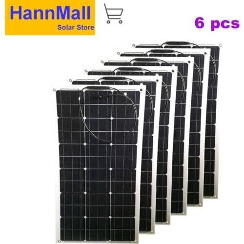 HannMall solar panel 300W 400W 12V volt panel solar flexible monocrsytalline solar cell for car marine solar battery 12v/24v