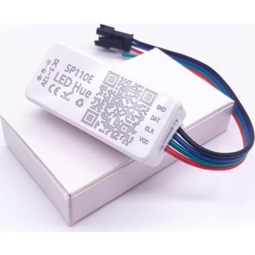SP110E Bluetooth Controller Pixel Led Light Strip By Smart Phone APP For WS2812B SK6812 LPD8806 DMX512 1903 RGB/RGBW DC5-12V