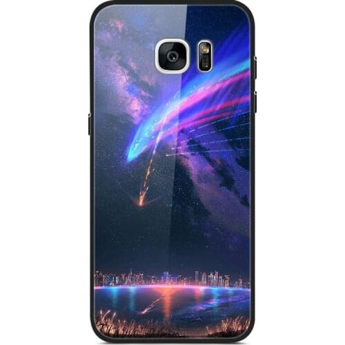 Glass Case For Samsung Galaxy S7 Edge Phone Case Phone Cover Phone Shell Back Bumper Series 2