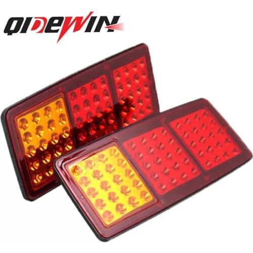 LED tail light three color iron frame rear tail light truck waterproof Trailer tail light steering light 24v60 light