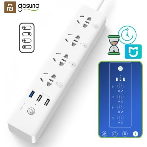 Youpin Gosund Smart Socket CP5 Mi Home Mijia WiFi Remote Control 18W USB Independent Sub Switch Timer Count-Down 1.8m Cable