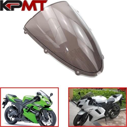 Windshield WindScreen Double Bubble Hot sale For Kawasaki Ninja ZX6R 636 2005 2006 2007 2008 05 06 07 08 ZX10R 2006 2007 06 07