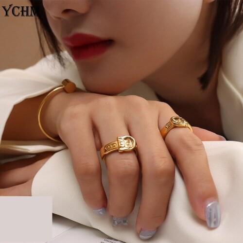 YCHM Women's Gold Rings