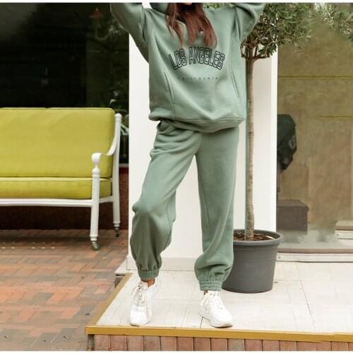 Two Piece Set For Womens Tracksuit Hooded Fleece Oversized Long Sleeve Hooded Sets 2021 Spring Winter Casual Sport Ladies Suits