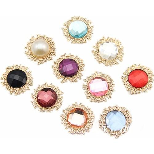 10pcs/lot fashion rhinestone crystal Pendants for Jewelry Making Hair clips Bracelet earring Accessories Handmade DIY Craft