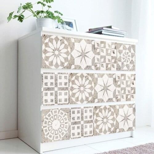 10pcs Retro Pattern Marble Tiles Wall Sticker Bathroom Kitchen Wall Decals Waterproof PVC DIY Mural Home Decor Art Wllpapers