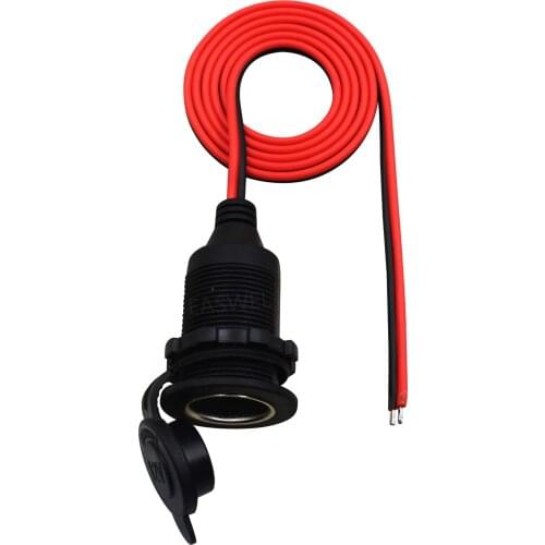 12/24V 5A DC Female Car Cigar Cigarette Lighter Socket Plug Connector Adapter