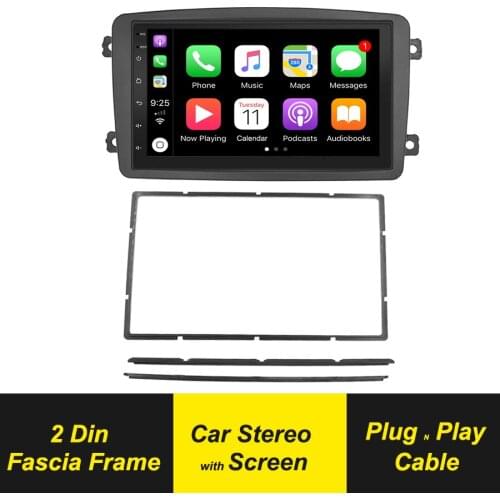 2 Din Car Fascia Stereo Radio Panel Plate Frame DVD Dash Android Player GPS Navigation For Mercedes BENZ C CLASS W203 2002-2004