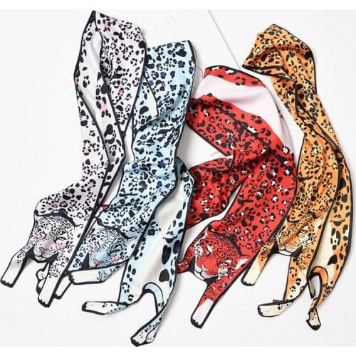 Animal 3D Silk Scarf Twill Silk Luxury Brand Neckerchief Chic Ins Headband High Quality Bags&Handbag Wrap Scarf drop shipping