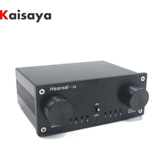 4 Input 4 Output Lossless Audio Signal Switcher Switch Splitter Selector DC 12V for amplifier audio E4-003