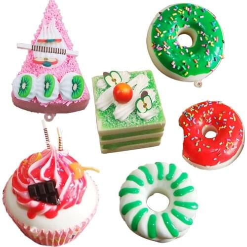 6Pcs Lifelike Artificial Cakes Realistic Assorted Cupcake Prop Dessert Prop Food Model Photography Props