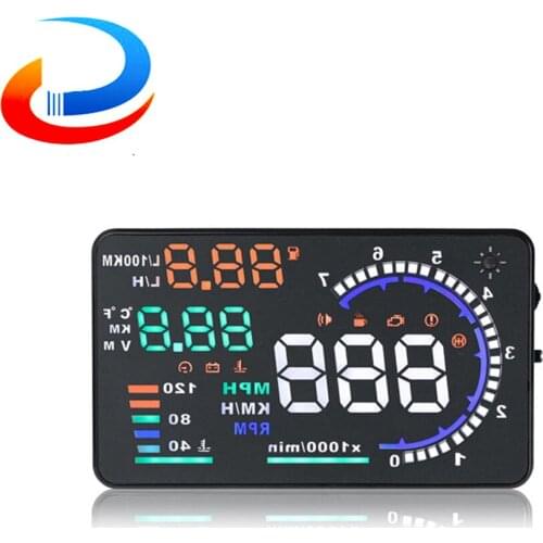 HUD Head Up Display OBD 2 A8 Car Electronics OBD OBD2 Gauge For Car Speedometer For Windshield Projector on-board computer