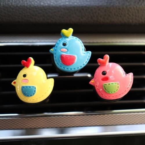 Car Ornaments Cute Chick Air Conditioning Vents Perfume Clip Air Freshener For Auto Interior Decoration Creative Car Accessories