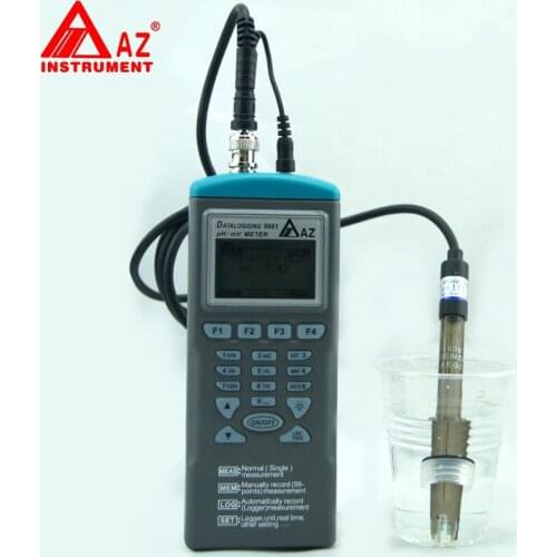 AZ9661 Digital Handheld PH mV Data Logger With Programmer PH Tester Meter Multiple Function Datalogger PH Detector Monitor
